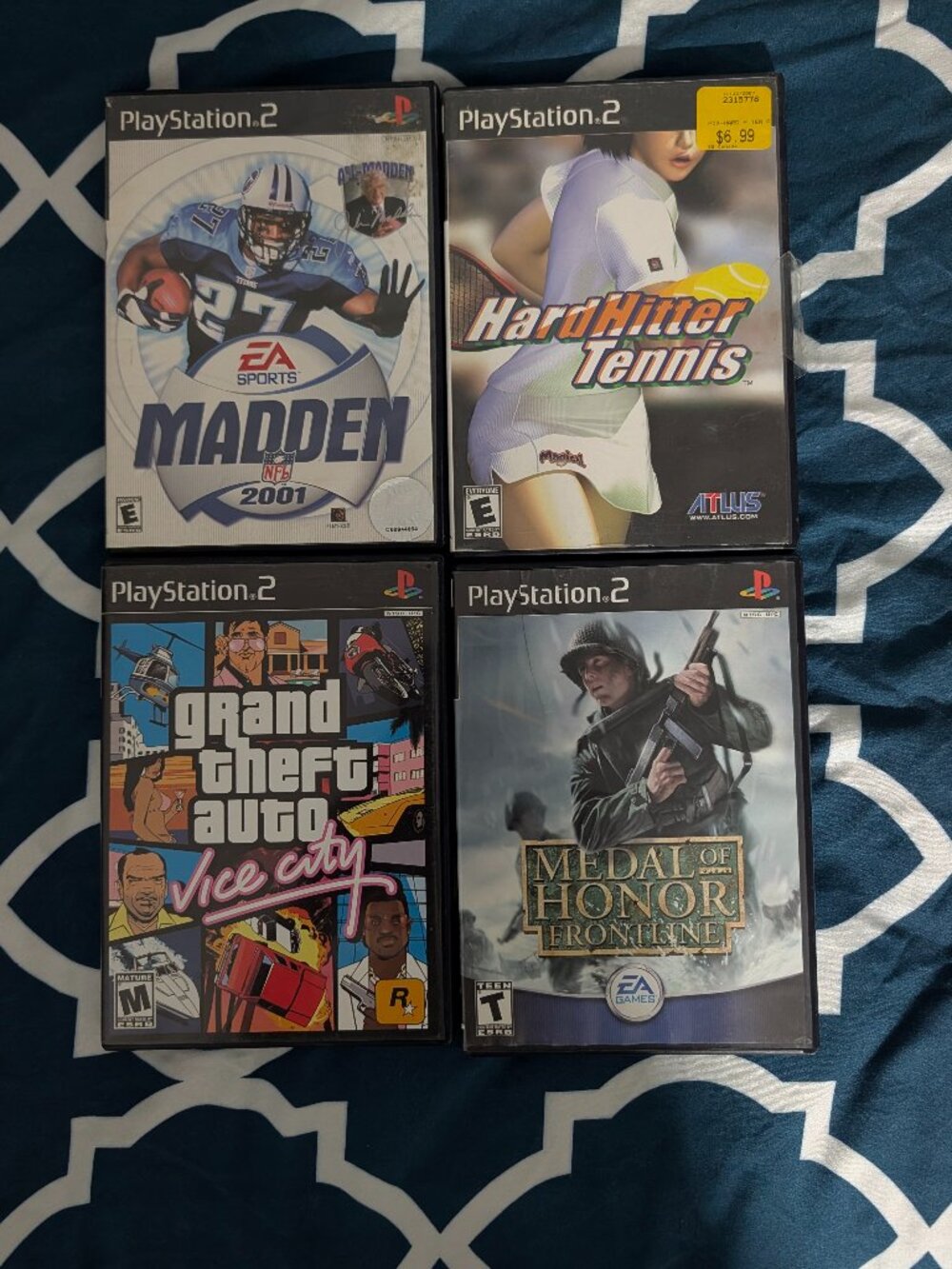 PS2 Game Lot (4 Games) – GTA: Vice City (CIB w/ Map/Poster), Atlus, Medal of Hon